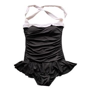 LAUREN RALPH LAUREN-BLACK & WHITE ONE PIECE-SIZE 10